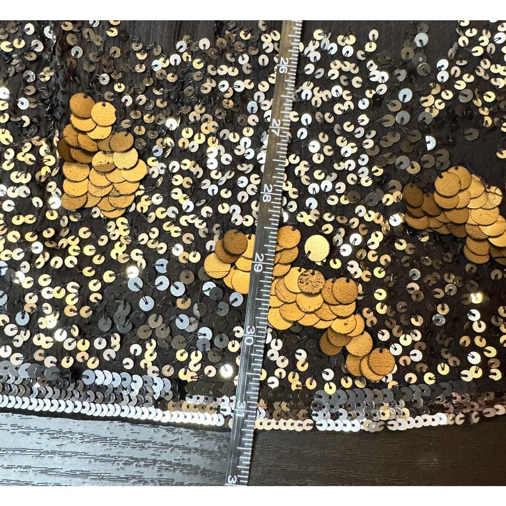 Zara Trafaluc Women's Textured Black Mini Sequin Dress‎ Sleeveless Size Medium - Picture 3 of 4